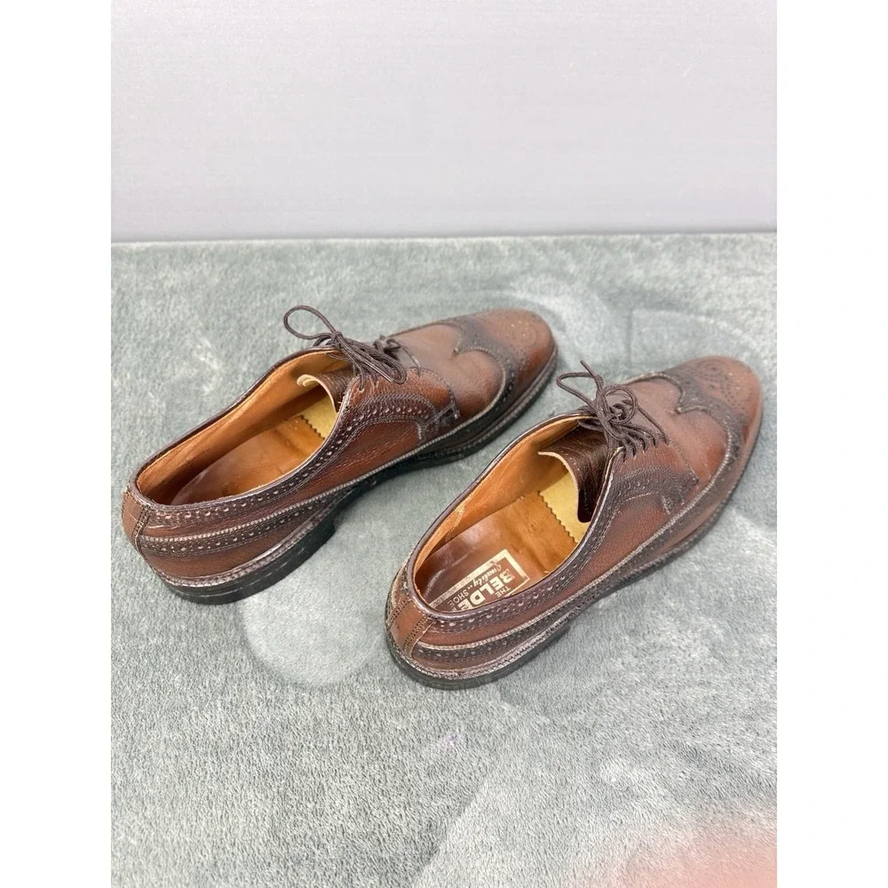 Vintage Florsheim Imperial Wingtip Oxford Shoes Brown Leather Men Size 9.5 B‎